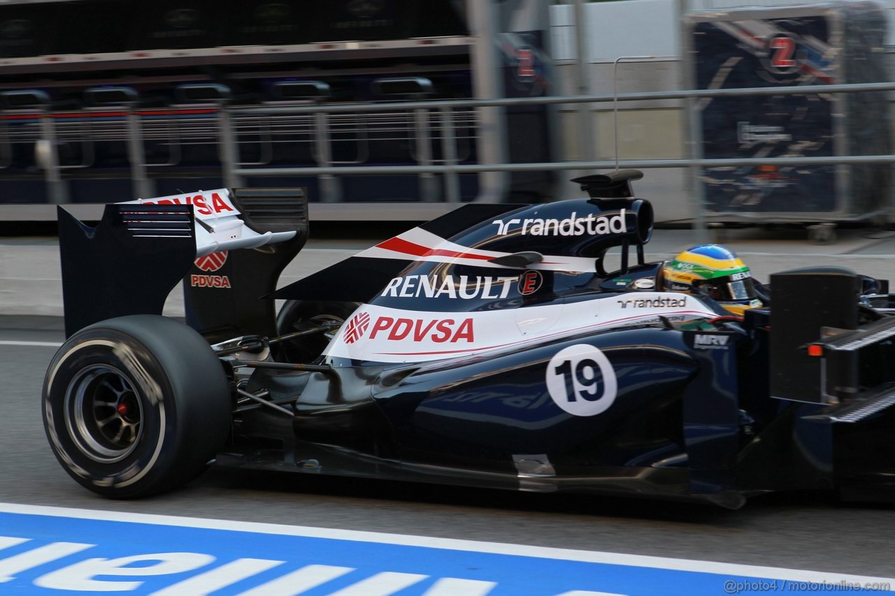 Barcelona Test Febbraio 2012, 21.02.2012, Barcelona, Spain,
Bruno Senna (BRA), Williams F1 Team rear - Formula 1 Testing, day 1 - Formula 1 World Championship 