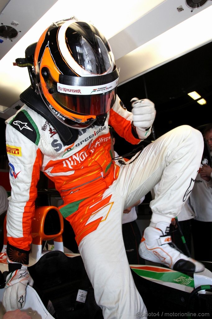 Barcelona Test Febbraio 2012, 21.02.2012, Barcelona, Spain,
Nico Hulkenberg (GER), Sahara Force India Formula One Team   - Formula 1 Testing, day 1 - Formula 1 World Championship 