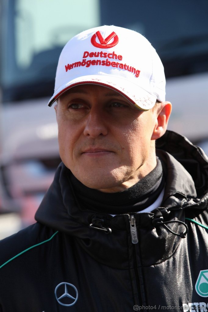 Barcelona Test Febbraio 2012, 21.02.2012 Barcelona, Spain,
Michael Schumacher (GER), Mercedes AMG Petronas - Formula 1 Testing, day 1 - Formula 1 World Championship 