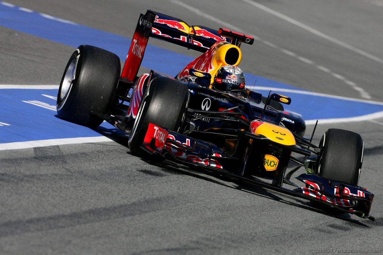 Barcelona Test Febbraio 2012, 21.02.2012, Barcelona, Spain,
Sebastian Vettel (GER), Red Bull Racing   - Formula 1 Testing, day 1 - Formula 1 World Championship
