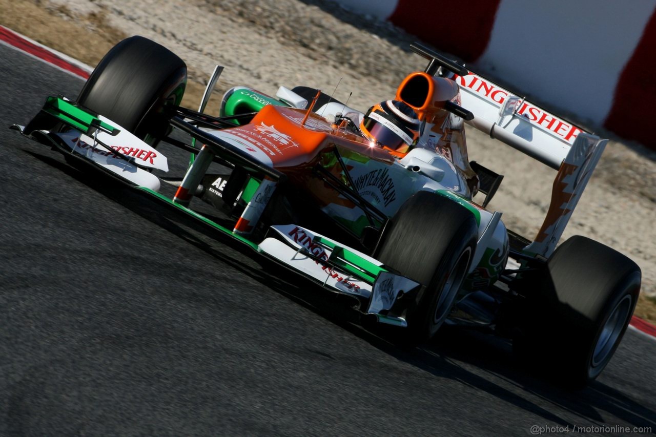 Barcelona Test Febbraio 2012, 21.02.2012, Barcelona, Spain,
Nico Hulkenberg (GER), Sahara Force India Formula One Team   - Formula 1 Testing, day 1 - Formula 1 World Championship 
