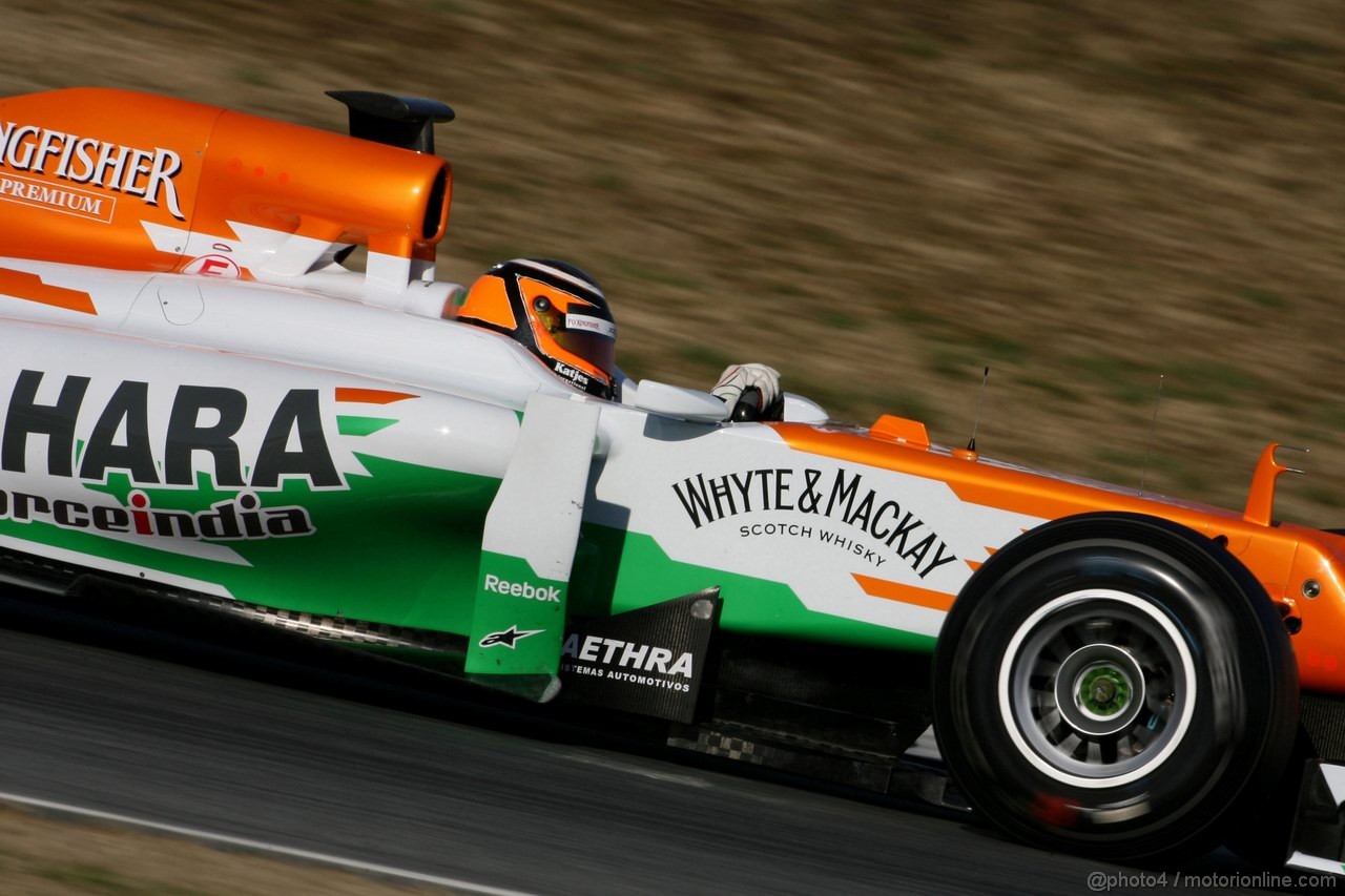 Barcelona Test Febbraio 2012, 21.02.2012, Barcelona, Spain,
Nico Hulkenberg (GER), Sahara Force India Formula One Team   - Formula 1 Testing, day 1 - Formula 1 World Championship 