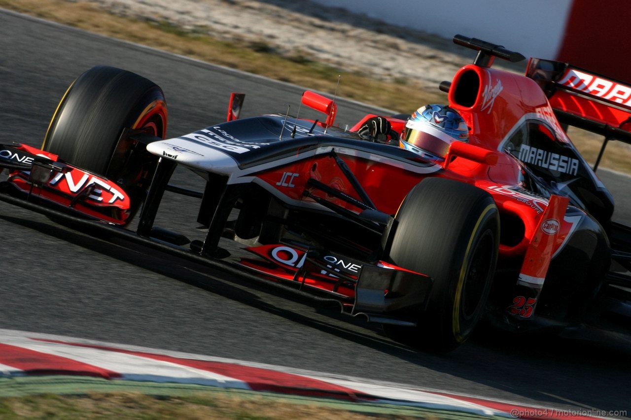 Barcelona Test Febbraio 2012, 21.02.2012, Barcelona, Spain,
Charles Pic (FRA), Marussia F1 Team   - Formula 1 Testing, day 1 - Formula 1 World Championship 