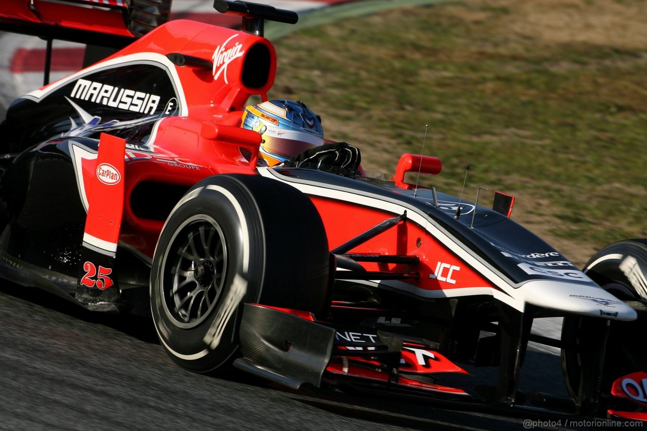 Barcelona Test Febbraio 2012, 21.02.2012, Barcelona, Spain,
Charles Pic (FRA), Marussia F1 Team   - Formula 1 Testing, day 1 - Formula 1 World Championship 