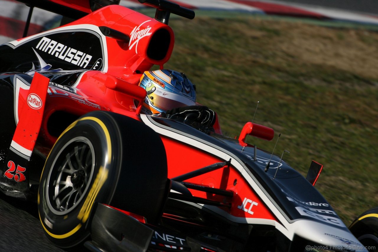 Barcelona Test Febbraio 2012, 21.02.2012, Barcelona, Spain,
Charles Pic (FRA), Marussia F1 Team   - Formula 1 Testing, day 1 - Formula 1 World Championship 