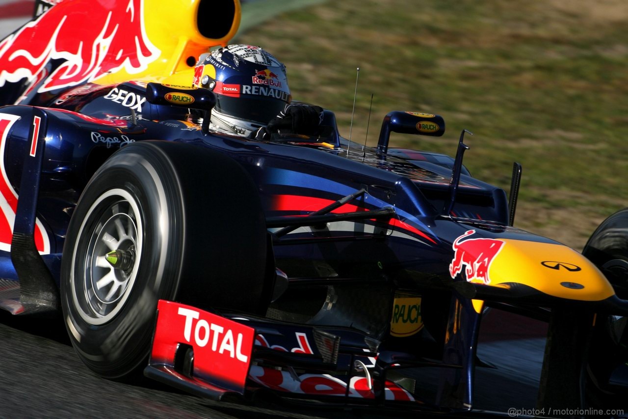 Barcelona Test Febbraio 2012, 21.02.2012, Barcelona, Spain,
Sebastian Vettel (GER), Red Bull Racing   - Formula 1 Testing, day 1 - Formula 1 World Championship