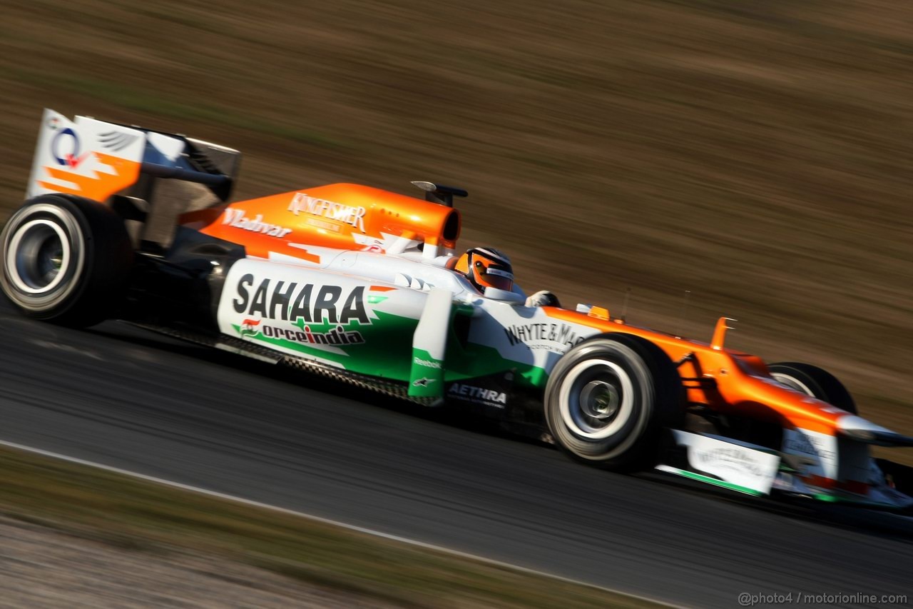 Barcelona Test Febbraio 2012, 21.02.2012, Barcelona, Spain,
Nico Hulkenberg (GER), Sahara Force India Formula One Team   - Formula 1 Testing, day 1 - Formula 1 World Championship 