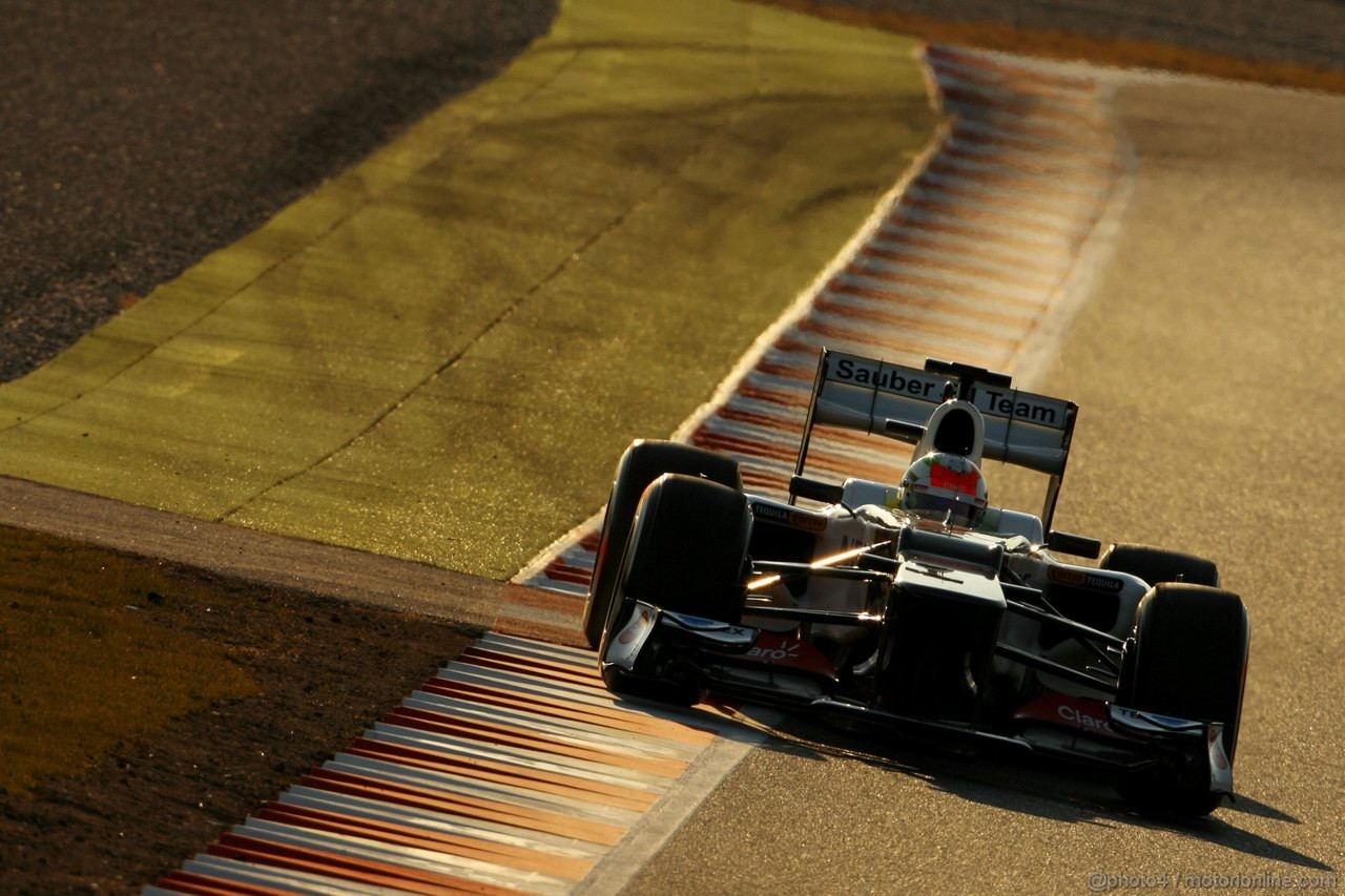 Barcelona Test Febbraio 2012, 21.02.2012, Barcelona, Spain,
Sergio Perez (MEX), Sauber F1 Team   - Formula 1 Testing, day 1 - Formula 1 World Championship 