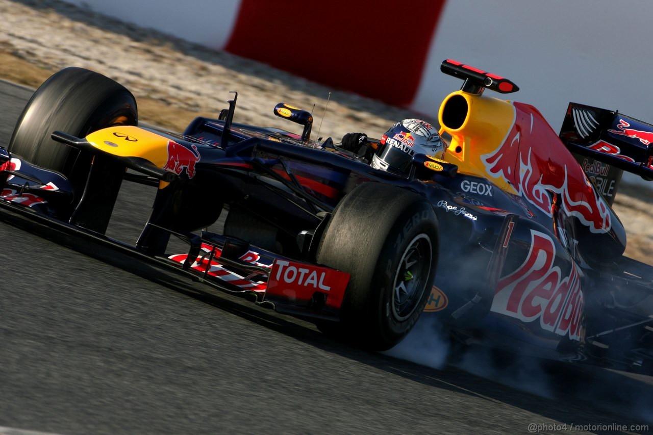 Barcelona Test Febbraio 2012, 21.02.2012, Barcelona, Spain,
Sebastian Vettel (GER), Red Bull Racing   - Formula 1 Testing, day 1 - Formula 1 World Championship 