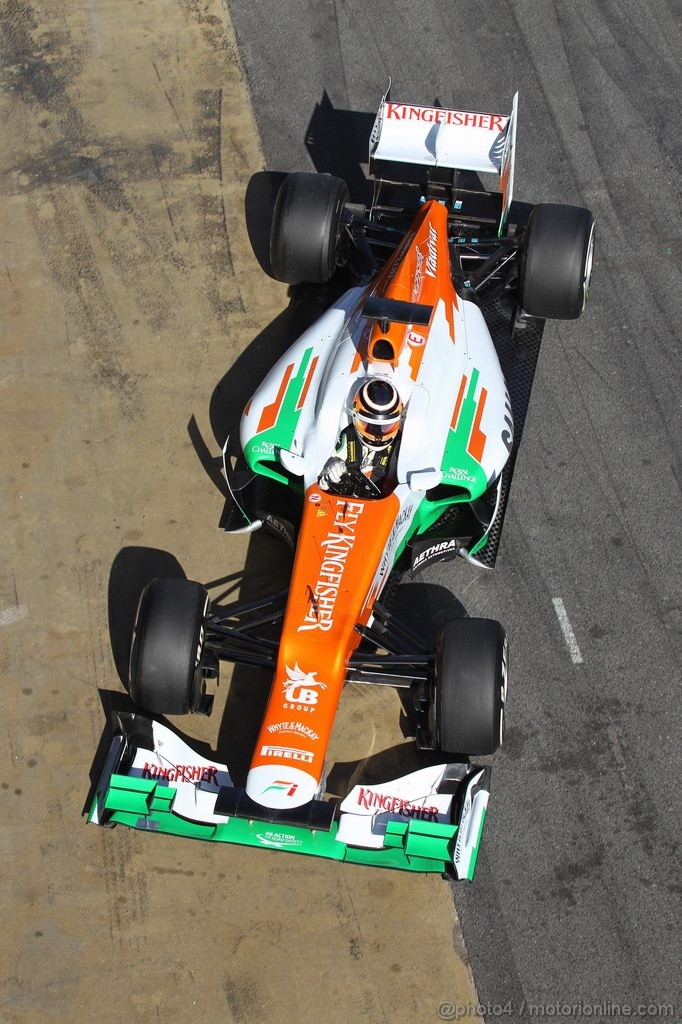 Barcelona Test Febbraio 2012, 21.02.2012, Barcelona, Spain,
Nico Hulkenberg (GER), Sahara Force India Formula One Team - Formula 1 Testing, day 1 - Formula 1 World Championship 