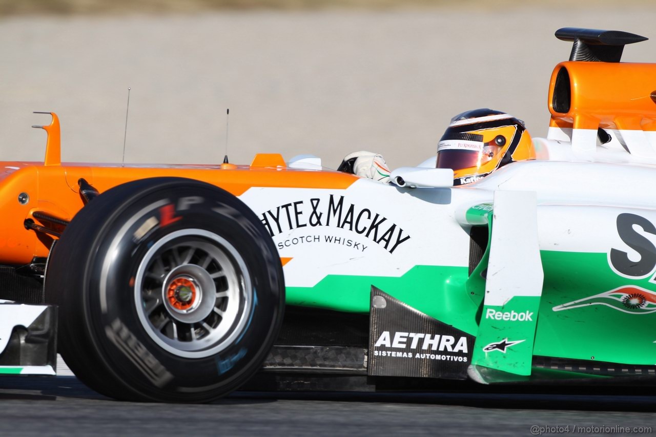 Barcelona Test Febbraio 2012, 21.02.2012, Barcelona, Spain,
Nico Hulkenberg (GER), Sahara Force India Formula One Team - Formula 1 Testing, day 1 - Formula 1 World Championship 