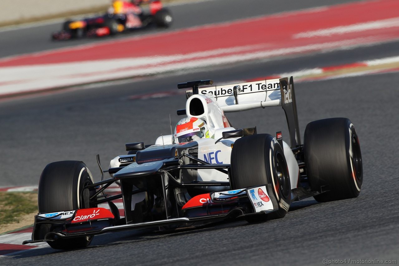 Barcelona Test Febbraio 2012, 21.02.2012, Barcelona, Spain,
Sergio Perez (MEX), Sauber F1 Team - Formula 1 Testing, day 1 - Formula 1 World Championship 