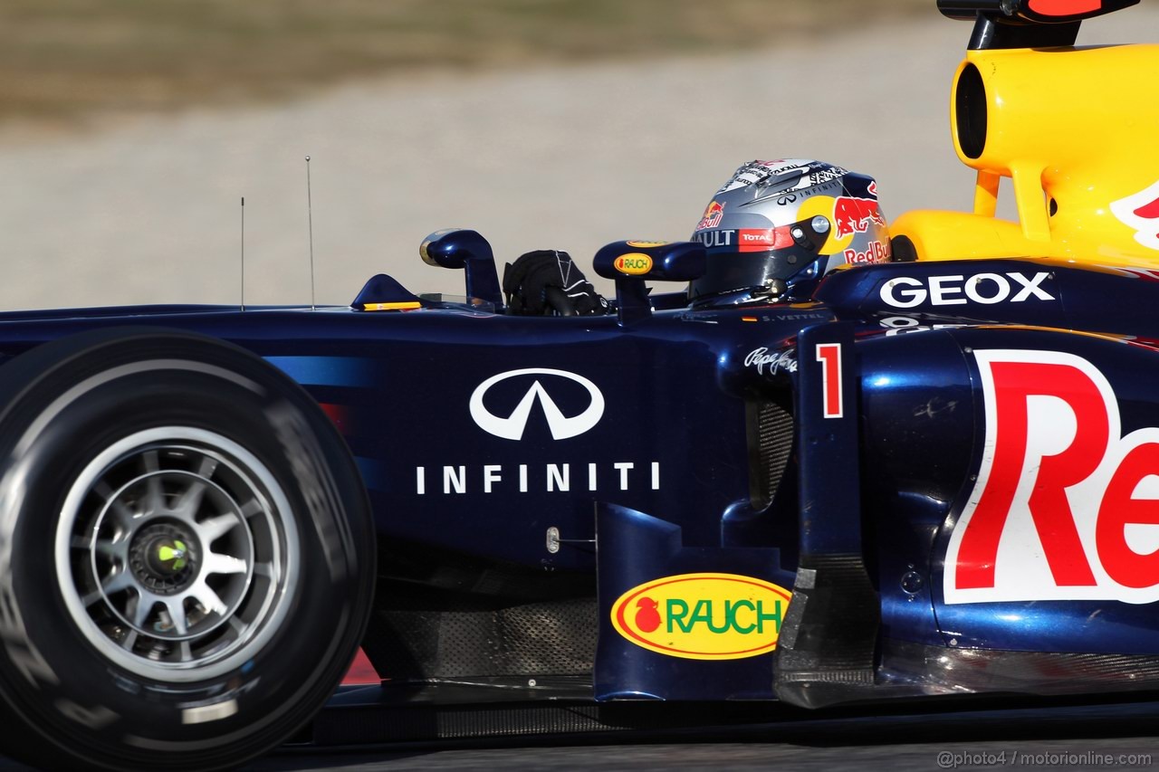 Barcelona Test Febbraio 2012, 21.02.2012, Barcelona, Spain,
Sebastian Vettel (GER), Red Bull Racing - Formula 1 Testing, day 1 - Formula 1 World Championship 