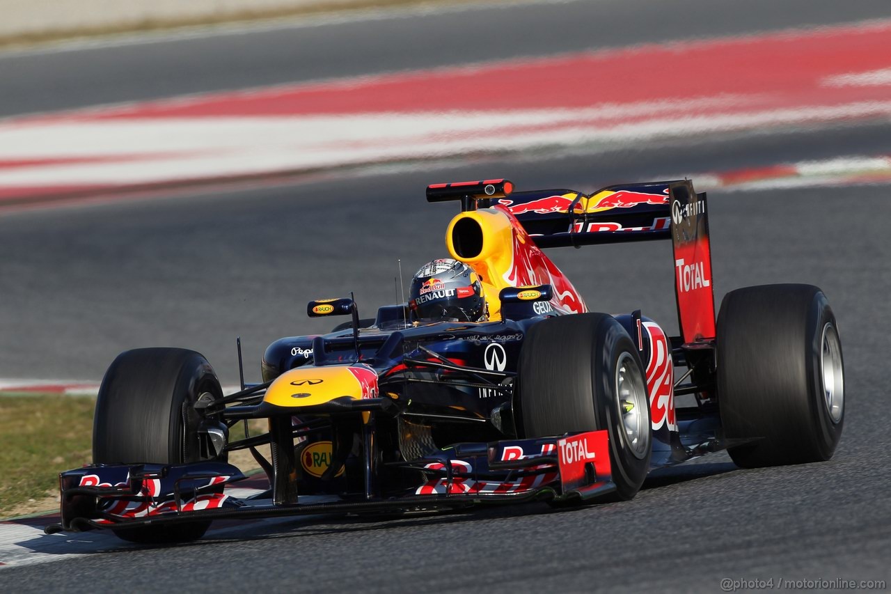 Barcelona Test Febbraio 2012, 21.02.2012, Barcelona, Spain,
Sebastian Vettel (GER), Red Bull Racing - Formula 1 Testing, day 1 - Formula 1 World Championship 