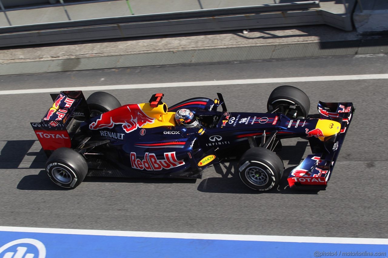 Barcelona Test Febbraio 2012, 21.02.2012, Barcelona, Spain,
Sebastian Vettel (GER), Red Bull Racing - Formula 1 Testing, day 1 - Formula 1 World Championship 