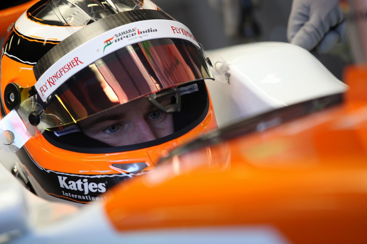 Barcelona Test Febbraio 2012, 21.02.2012 Barcelona, Spain,
Nico Hulkenberg (GER), Sahara Force India Formula One Team - Formula 1 Testing, day 1 - Formula 1 World Championship - www.xpb.cc, EMail: info@xpb.cc - copy of publication required for printed pictures. Every used picture is fee-liable © Copyright: Batchelor/ xpb.cc