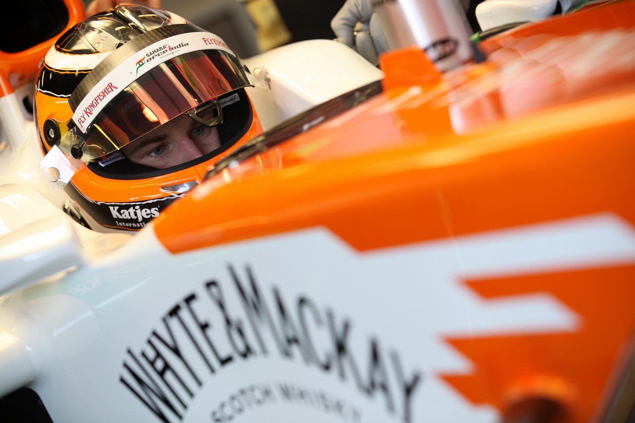 Barcelona Test Febbraio 2012, 21.02.2012 Barcelona, Spain,
Nico Hulkenberg (GER), Sahara Force India Formula One Team - Formula 1 Testing, day 1 - Formula 1 World Championship - www.xpb.cc, EMail: info@xpb.cc - copy of publication required for printed pictures. Every used picture is fee-liable © Copyright: Batchelor/ xpb.cc