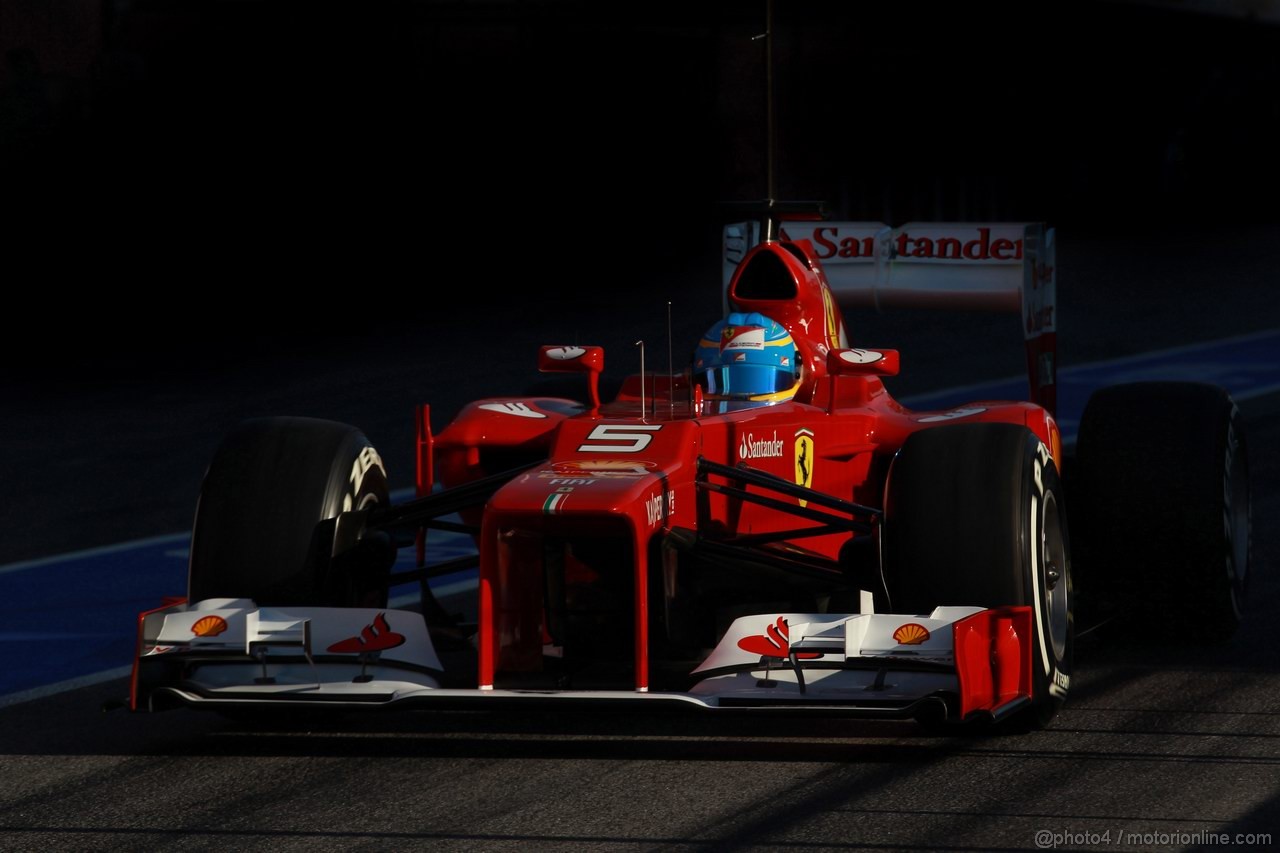 Barcelona Test Febbraio 2012, 22.02.2012, Barcelona, Spain,
Fernando Alonso (ESP), Ferrari - Formula 1 Testing, day 2 - Formula 1 World Championship 