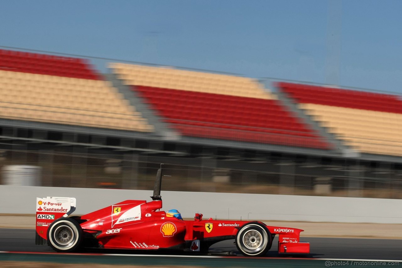 Barcelona Test Febbraio 2012, 22.02.2012, Barcelona, Spain,
Fernando Alonso (ESP), Ferrari   - Formula 1 Testing, day 2 - Formula 1 World Championship 