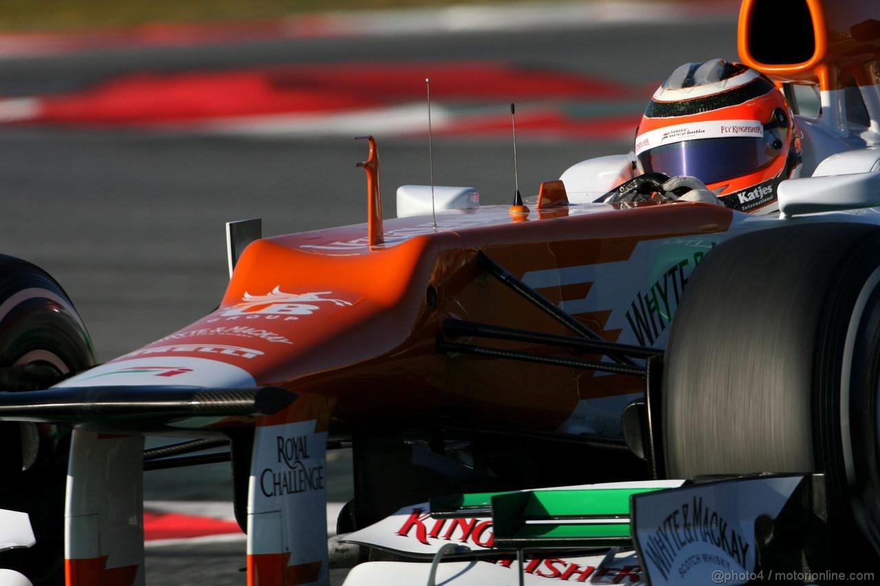 Barcelona Test Febbraio 2012, 22.02.2012, Barcelona, Spain,
Nico Hulkenberg (GER), Sahara Force India Formula One Team   - Formula 1 Testing, day 2 - Formula 1 World Championship