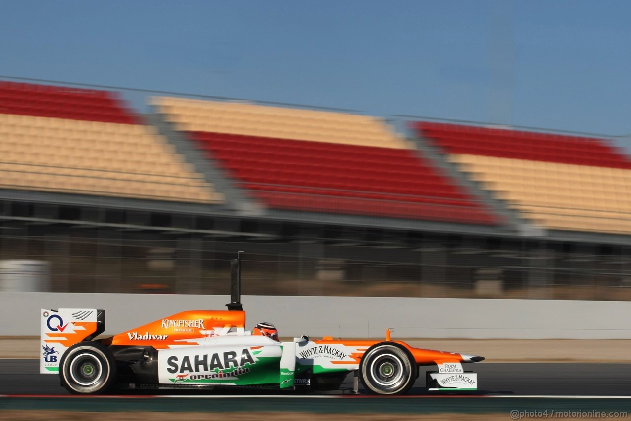 Barcelona Test Febbraio 2012, 22.02.2012, Barcelona, Spain,
Nico Hulkenberg (GER), Sahara Force India Formula One Team   - Formula 1 Testing, day 2 - Formula 1 World Championship 