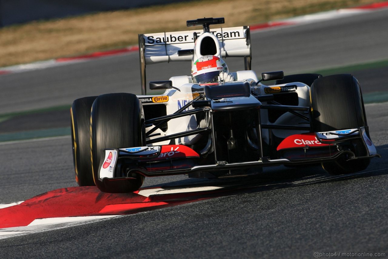 Barcelona Test Febbraio 2012, 22.02.2012, Barcelona, Spain,
Sergio Perez (MEX), Sauber F1 Team   - Formula 1 Testing, day 2 - Formula 1 World Championship