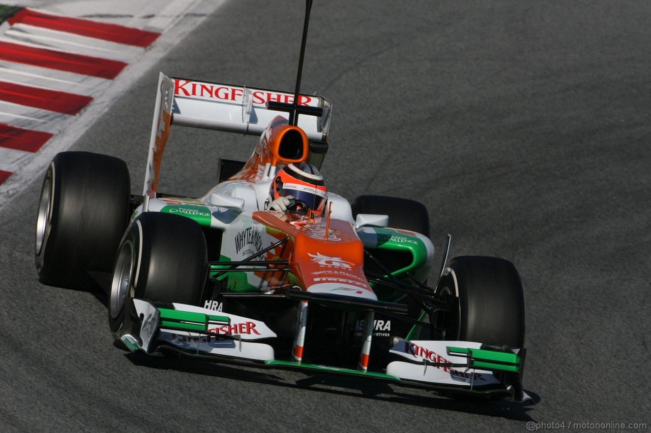 Barcelona Test Febbraio 2012, 22.02.2012, Barcelona, Spain,
Nico Hulkenberg (GER), Sahara Force India Formula One Team   - Formula 1 Testing, day 2 - Formula 1 World Championship 