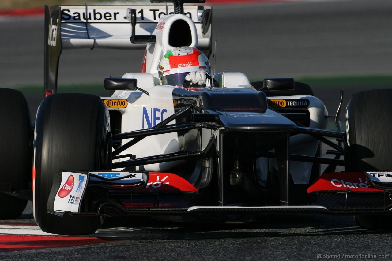 Barcelona Test Febbraio 2012, 22.02.2012, Barcelona, Spain,
Sergio Perez (MEX), Sauber F1 Team   - Formula 1 Testing, day 2 - Formula 1 World Championship 