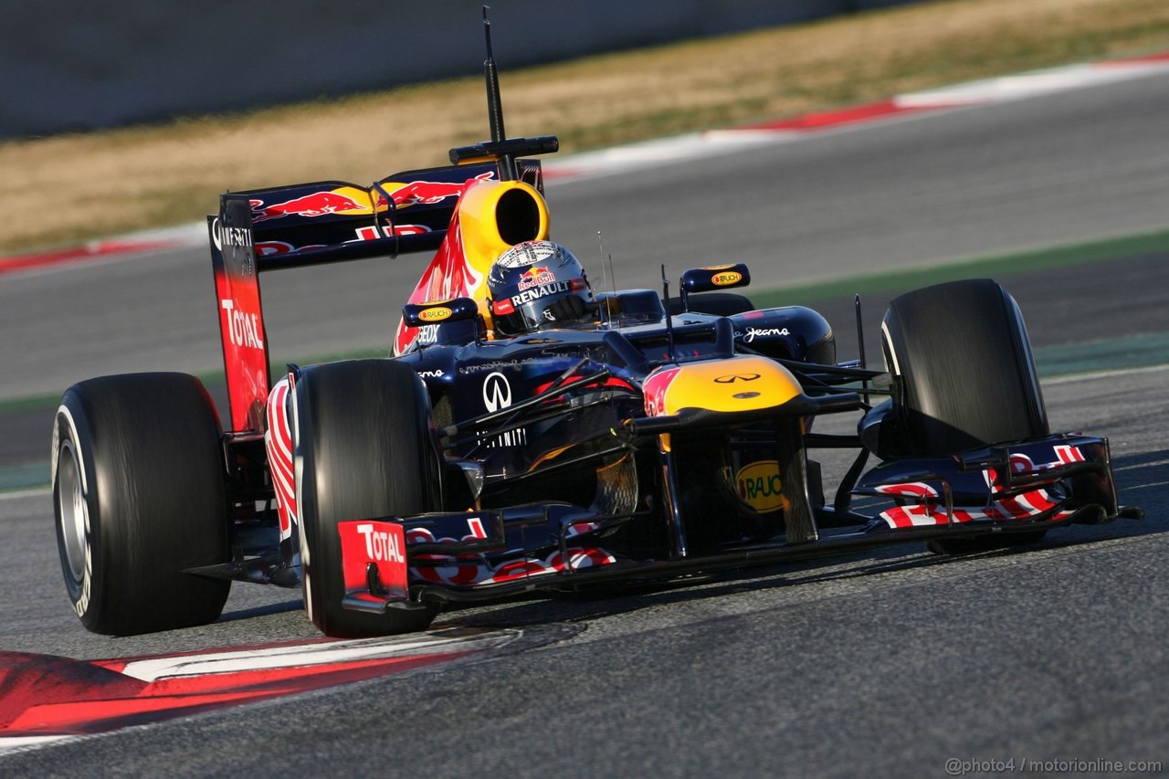 Barcelona Test Febbraio 2012, 22.02.2012, Barcelona, Spain,
Sebastian Vettel (GER), Red Bull Racing   - Formula 1 Testing, day 2 - Formula 1 World Championship 