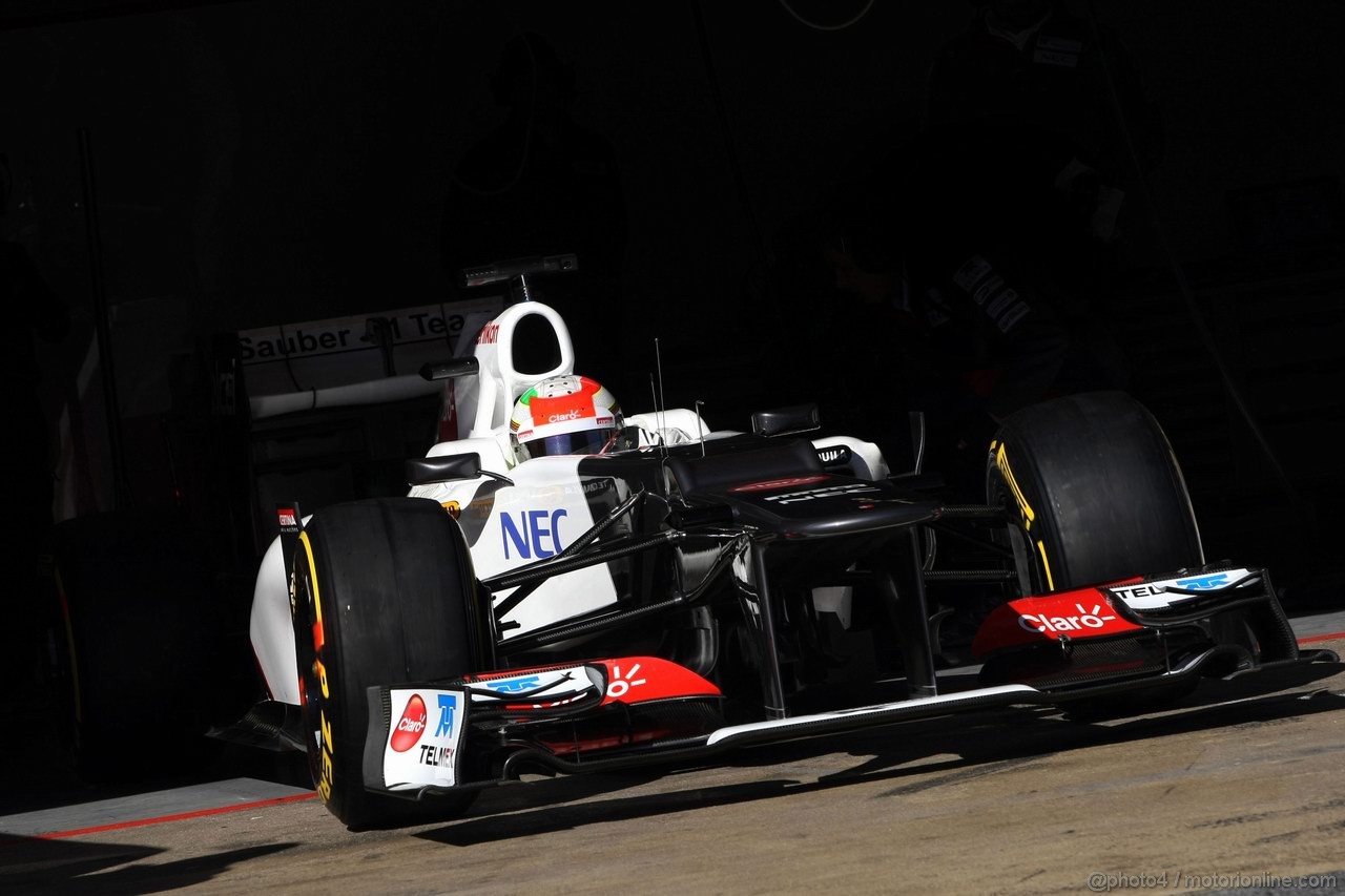 Barcelona Test Febbraio 2012, 22.02.2012, Barcelona, Spain,
Sergio Perez (MEX), Sauber F1 Team   - Formula 1 Testing, day 2 - Formula 1 World Championship 