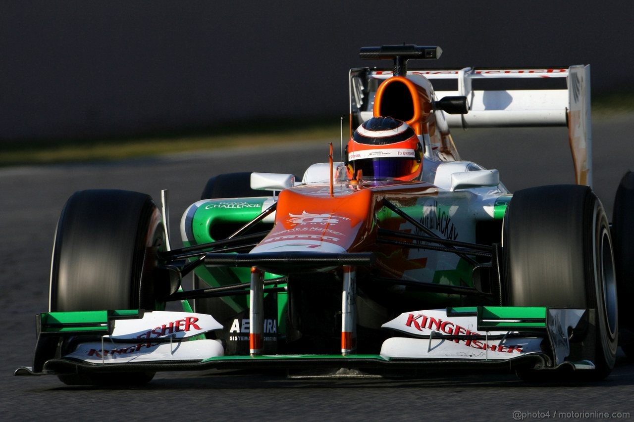 Barcelona Test Febbraio 2012, 22.02.2012, Barcelona, Spain,
Nico Hulkenberg (GER), Sahara Force India Formula One Team   - Formula 1 Testing, day 2 - Formula 1 World Championship