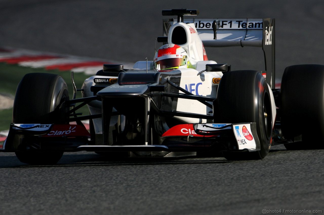 Barcelona Test Febbraio 2012, 22.02.2012, Barcelona, Spain,
Sergio Perez (MEX), Sauber F1 Team   - Formula 1 Testing, day 2 - Formula 1 World Championship 