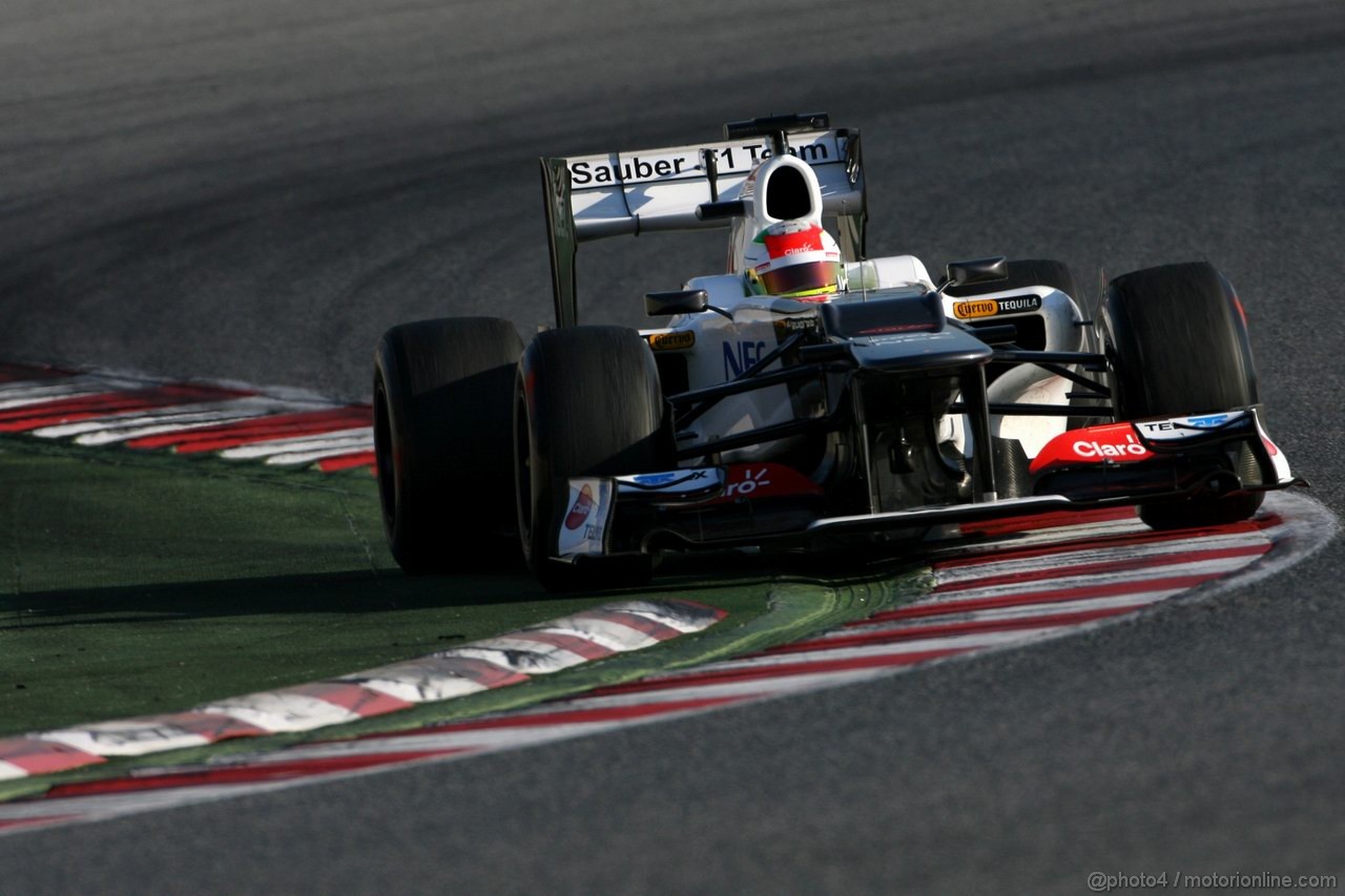 Barcelona Test Febbraio 2012, 22.02.2012, Barcelona, Spain,
Sergio Perez (MEX), Sauber F1 Team   - Formula 1 Testing, day 2 - Formula 1 World Championship 