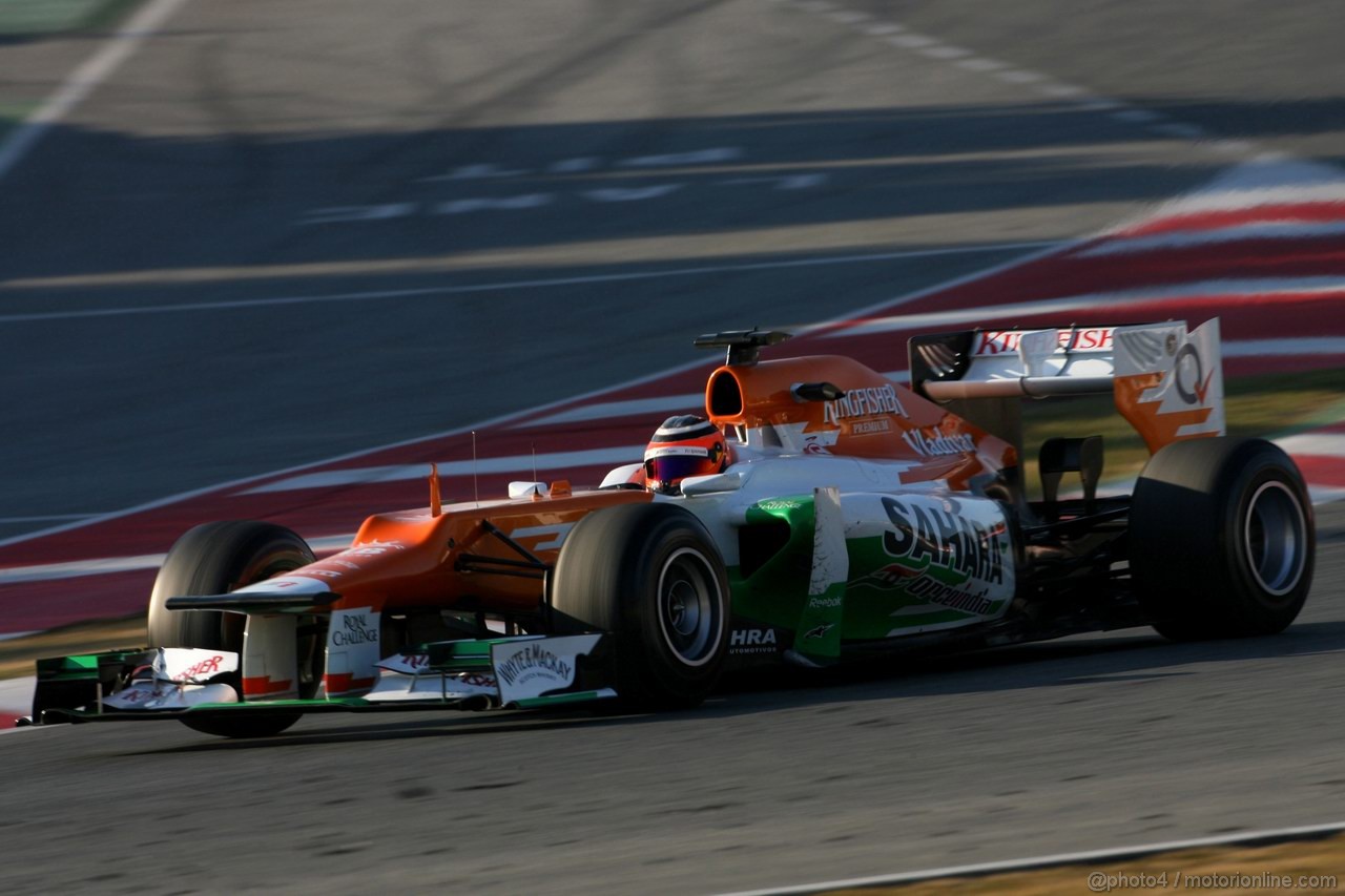 Barcelona Test Febbraio 2012, 22.02.2012, Barcelona, Spain,
Nico Hulkenberg (GER), Sahara Force India Formula One Team   - Formula 1 Testing, day 2 - Formula 1 World Championship 