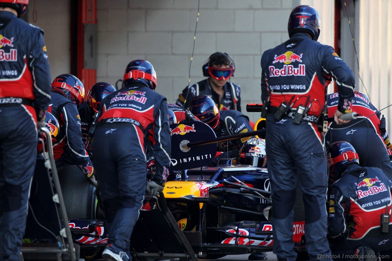 Barcelona Test Febbraio 2012, 22.02.2012, Barcelona, Spain,
Sebastian Vettel (GER), Red Bull Racing   - Formula 1 Testing, day 2 - Formula 1 World Championship 