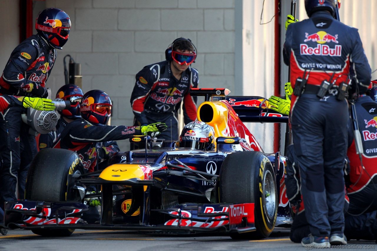 Barcelona Test Febbraio 2012, 22.02.2012, Barcelona, Spain,
Sebastian Vettel (GER), Red Bull Racing   - Formula 1 Testing, day 2 - Formula 1 World Championship 