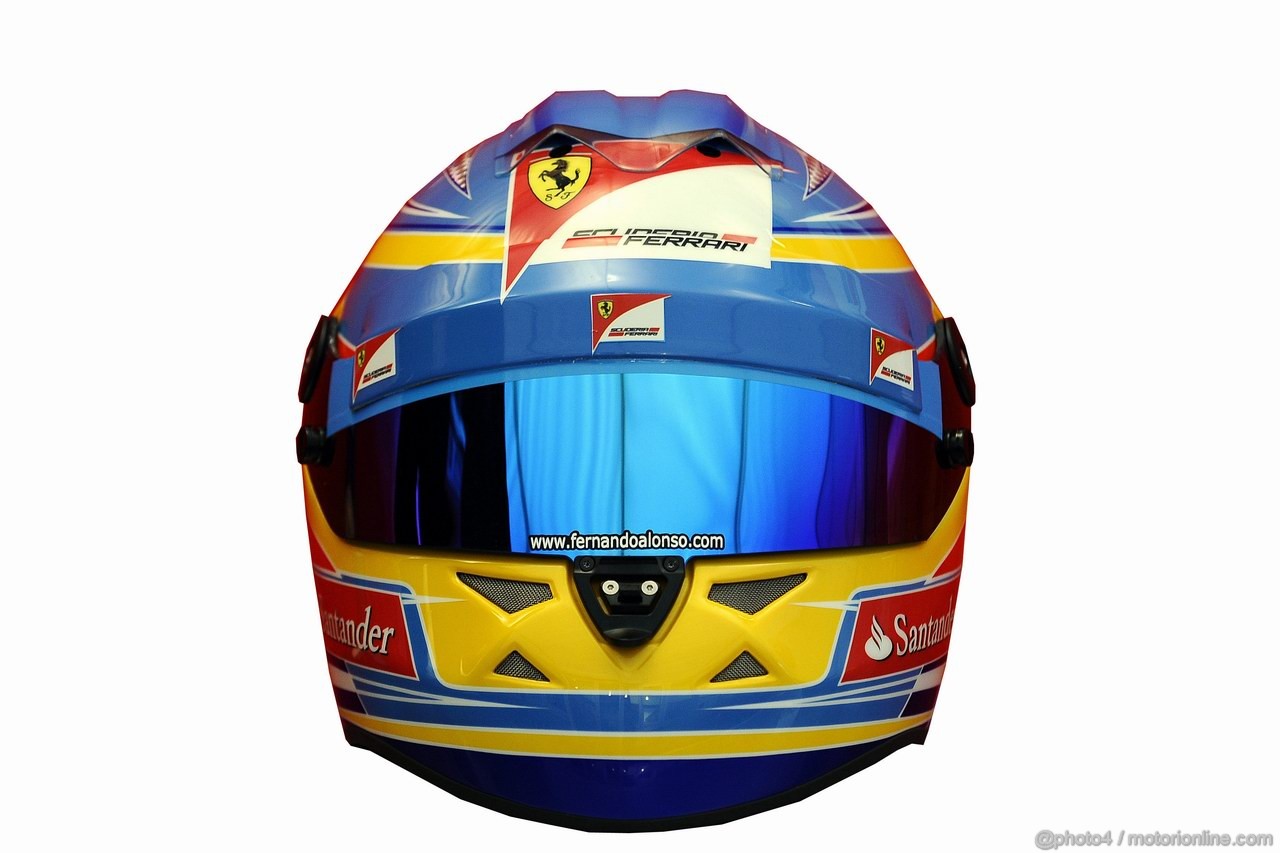 Barcelona Test Febbraio 2012, 22.02.2012 Barcelona, Spain,
Fernando Alonso (ESP), Ferrari helmet - Formula 1 Testing, day 2 - Formula 1 World Championship 