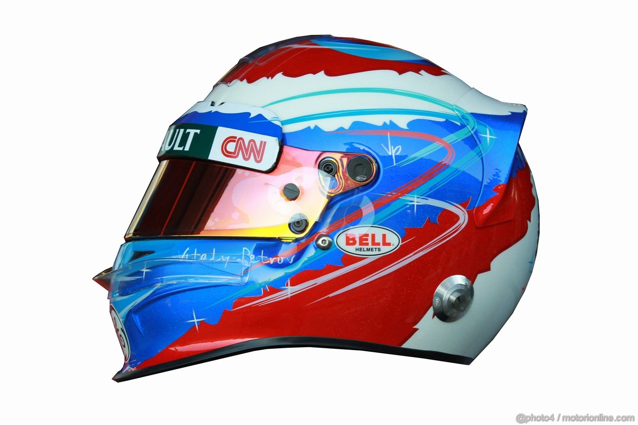 Barcelona Test Febbraio 2012, 22.02.2012 Barcelona, Spain,
Vitaly Petrov (RUS), Caterham F1 Team helmet - Formula 1 Testing, day 2 - Formula 1 World Championship 
