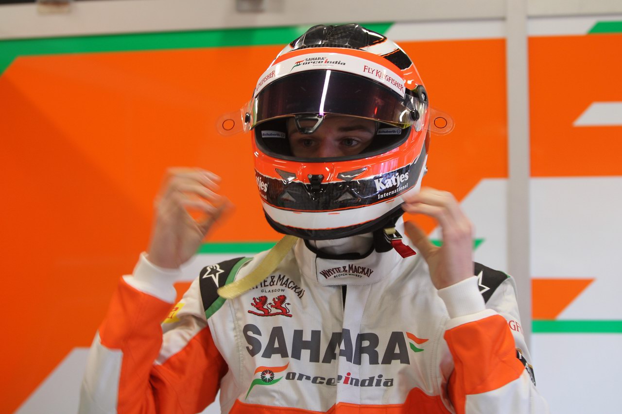 Barcelona Test Febbraio 2012, 22.02.2012 Barcelona, Spain,
Nico Hulkenberg (GER), Sahara Force India Formula One Team - Formula 1 Testing, day 2 - Formula 1 World Championship - www.xpb.cc, EMail: info@xpb.cc - copy of publication required for printed pictures. Every used picture is fee-liable © Copyright: Moy / xpb.cc