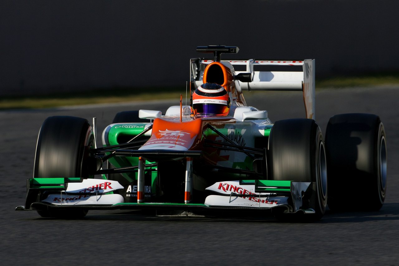 Barcelona Test Febbraio 2012, 22.02.2012, Barcelona, Spain,
Nico Hulkenberg (GER), Sahara Force India Formula One Team   - Formula 1 Testing, day 2 - Formula 1 World Championship - www.xpb.cc, EMail: info@xpb.cc - copy of publication required for printed pictures. Every used picture is fee-liable © Copyright: Charniaux / xpb.cc