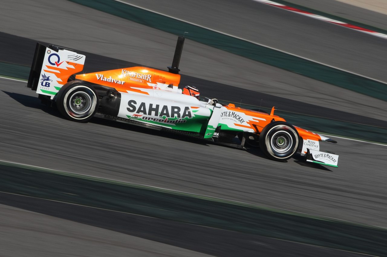 Barcelona Test Febbraio 2012, 22.02.2012, Barcelona, Spain,
Nico Hulkenberg (GER), Sahara Force India Formula One Team   - Formula 1 Testing, day 2 - Formula 1 World Championship - www.xpb.cc, EMail: info@xpb.cc - copy of publication required for printed pictures. Every used picture is fee-liable © Copyright: Charniaux / xpb.cc