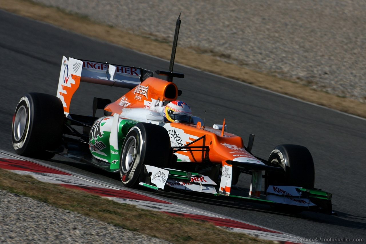 Barcelona Test Febbraio 2012, 24.02.2012, Barcelona, Spain,
Paul di Resta (GBR), Sahara Force India Formula One Team   - Formula 1 Testing, day 4 - Formula 1 World Championship 