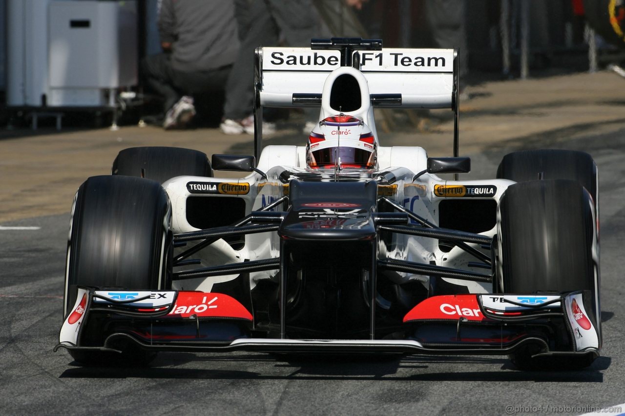 Barcelona Test Febbraio 2012, 24.02.2012, Barcelona, Spain,
Kamui Kobayashi (JAP), Sauber F1 Team   - Formula 1 Testing, day 4 - Formula 1 World Championship 