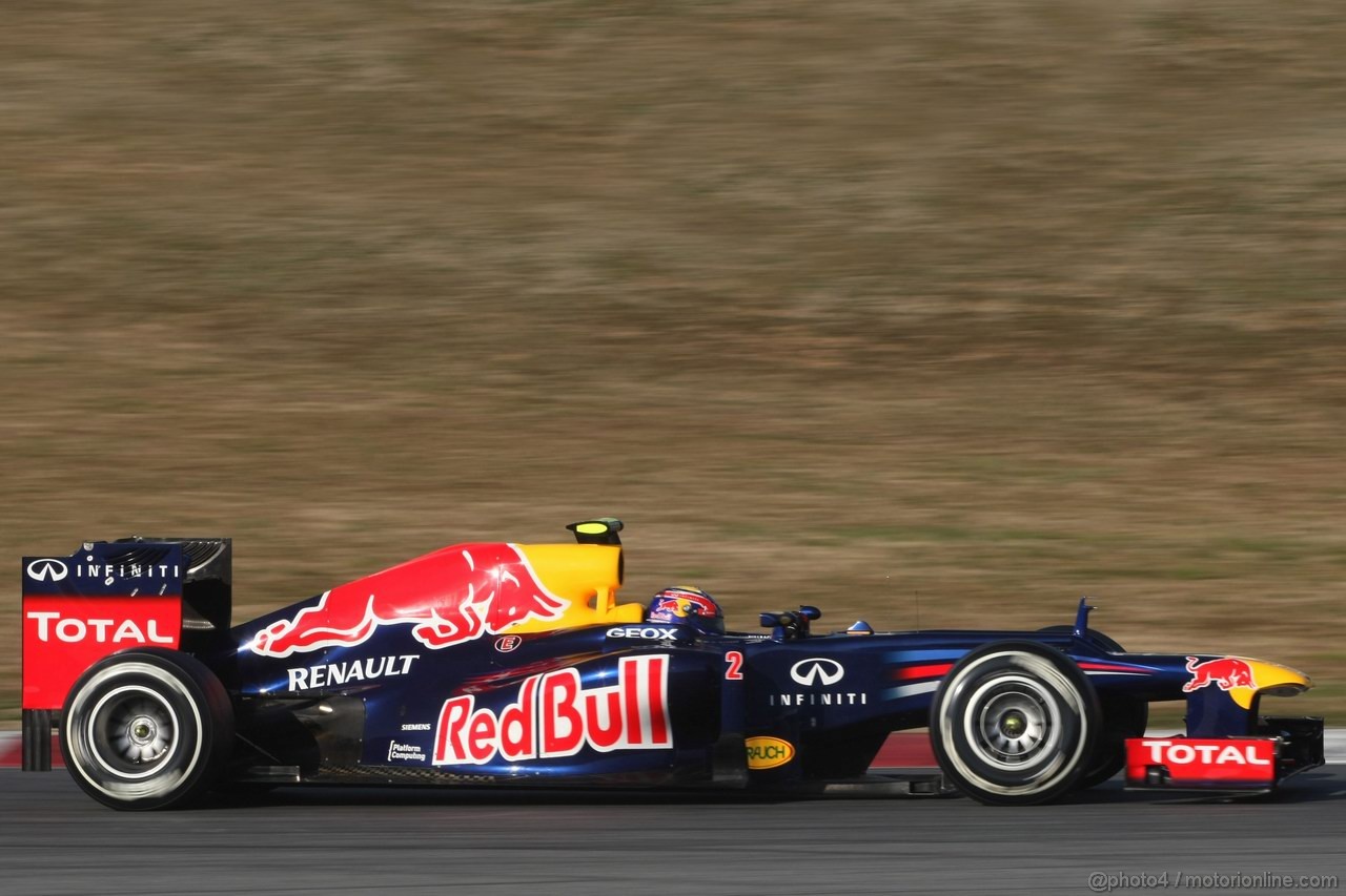Barcelona Test Febbraio 2012, 24.02.2012, Barcelona, Spain,
Mark Webber (AUS), Red Bull Racing   - Formula 1 Testing, day 4 - Formula 1 World Championship 