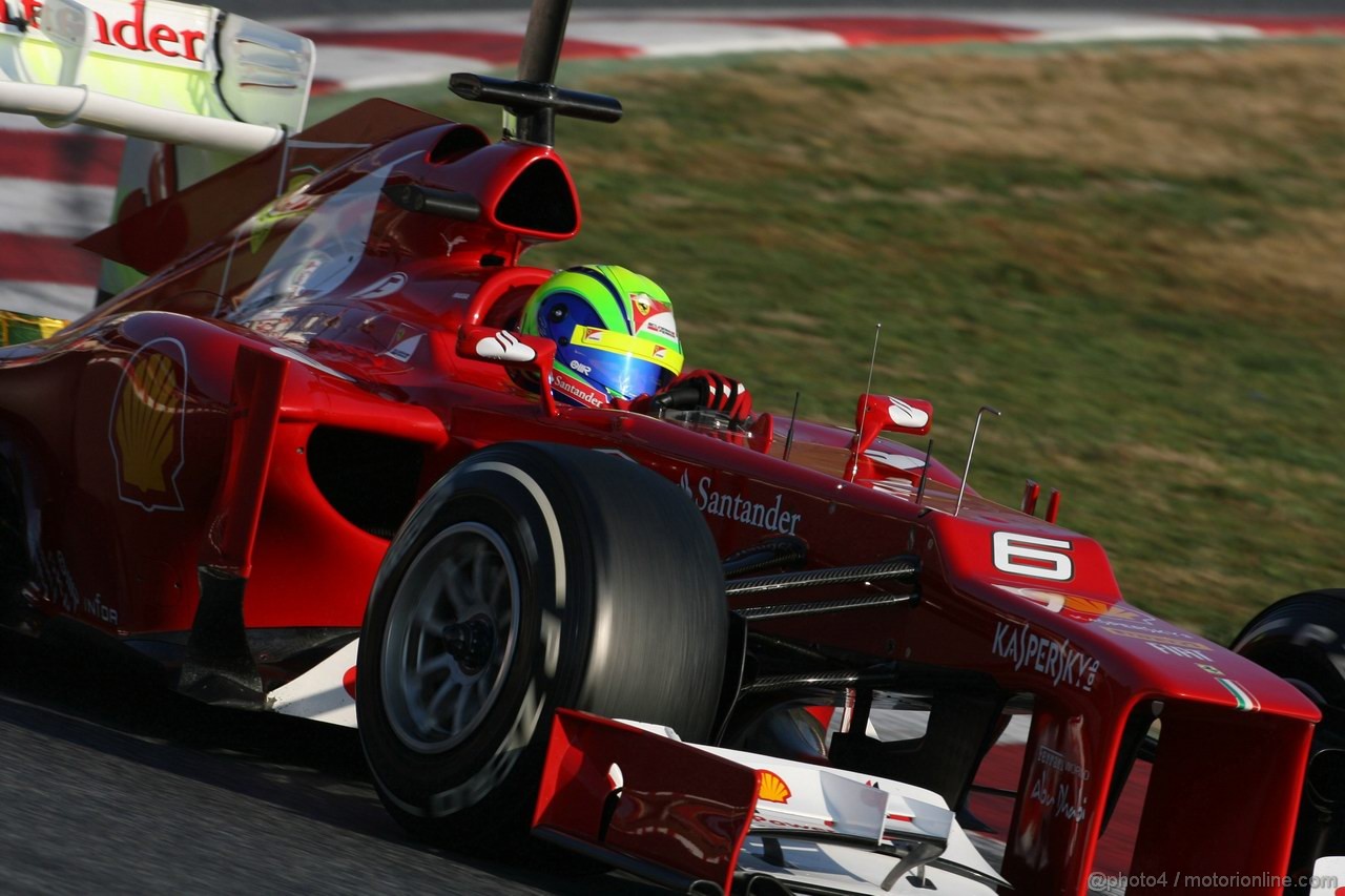 Barcelona Test Marzo 2012, 01.03.2012
Felipe Massa (BRA), Ferrari 