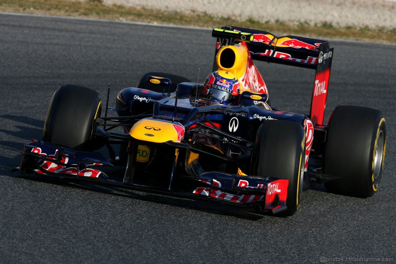 Barcelona Test Marzo 2012, 01.03.2012-Mark Webber (AUS), Red Bull Racing