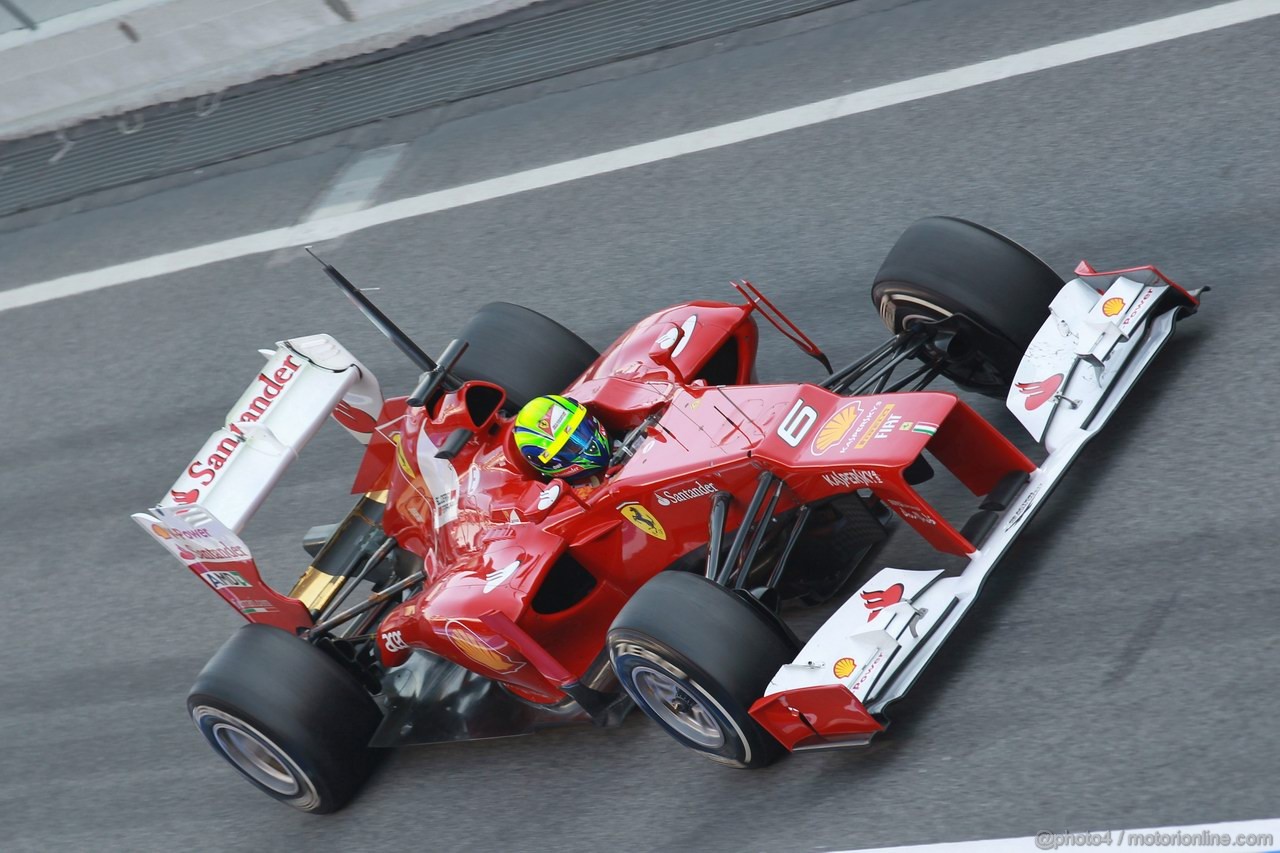 Barcelona Test Marzo 2012, 01.03.2012
Felipe Massa (BRA), Ferrari 