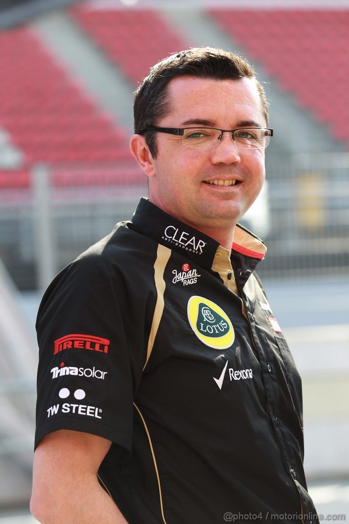Barcelona Test Marzo 2012, 01.03.2012 
Eric Boullier (FRA), Team Principal, Lotus Renault GP 