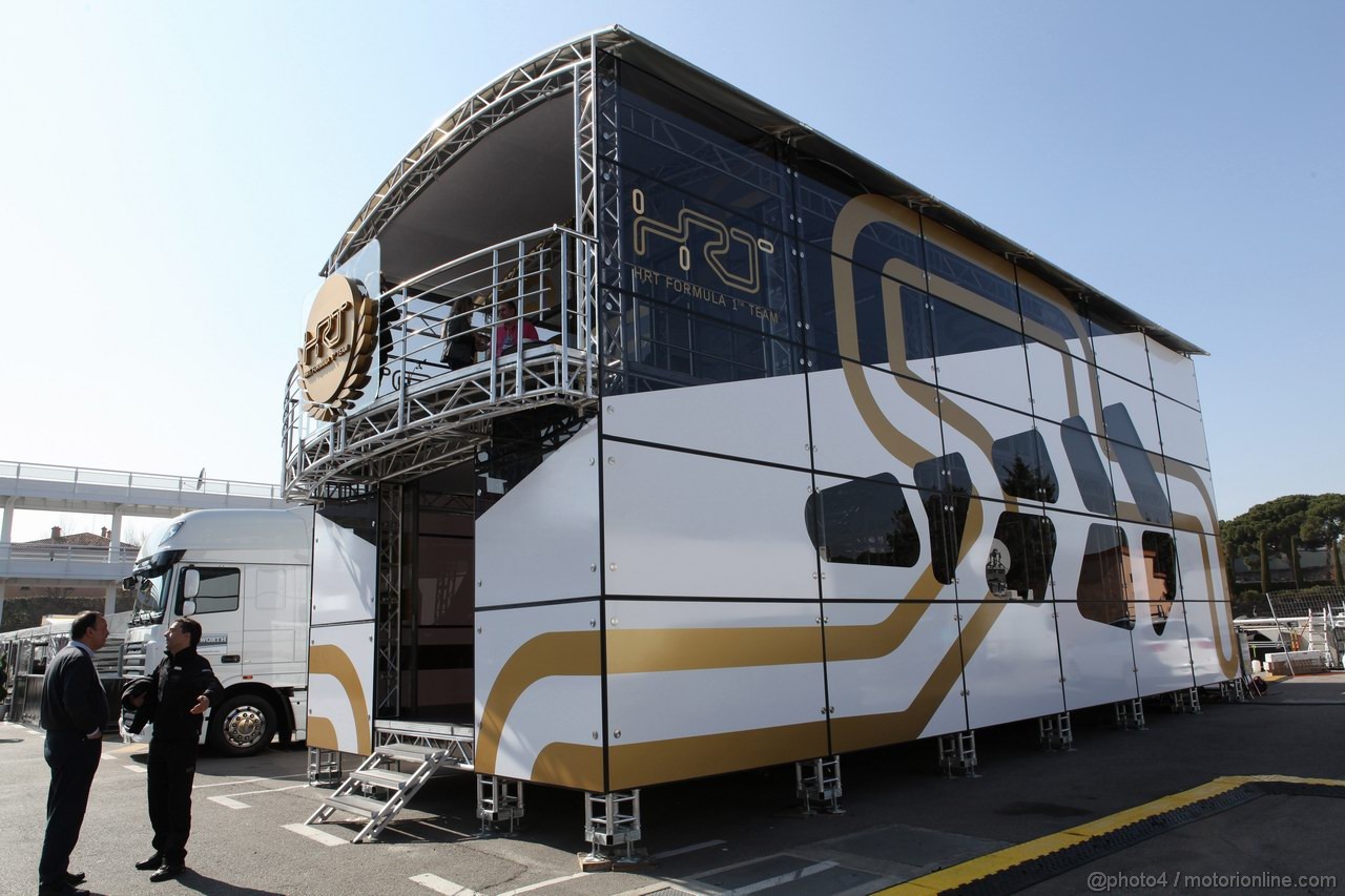 Barcelona Test Marzo 2012, 01.03.2012 
HRT with a new motorhome 