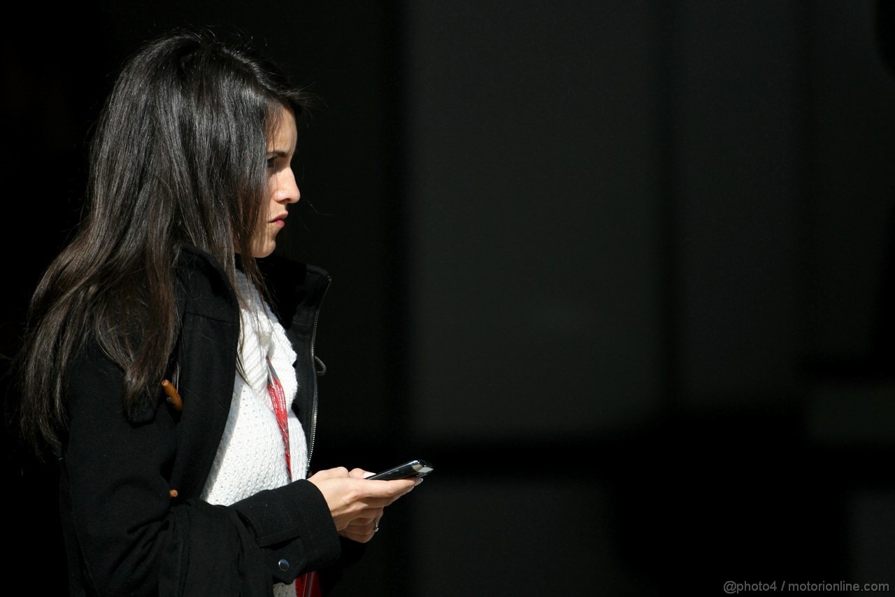 Barcelona Test Marzo 2012, 01.03.2012
Marion Jolles (FRA), girlfriend of Romain Grosjean (FRA), Lotus F1 Team 